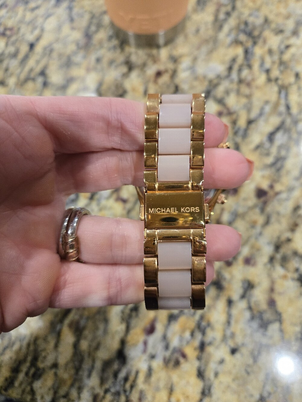 Michael Kors Womens Rose Gold Pink Diamond Watch - Picture 3 of 11